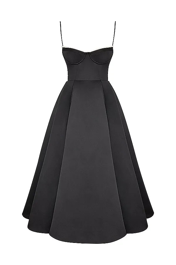 ELOVIA™ MIDI DRESS - BLACK