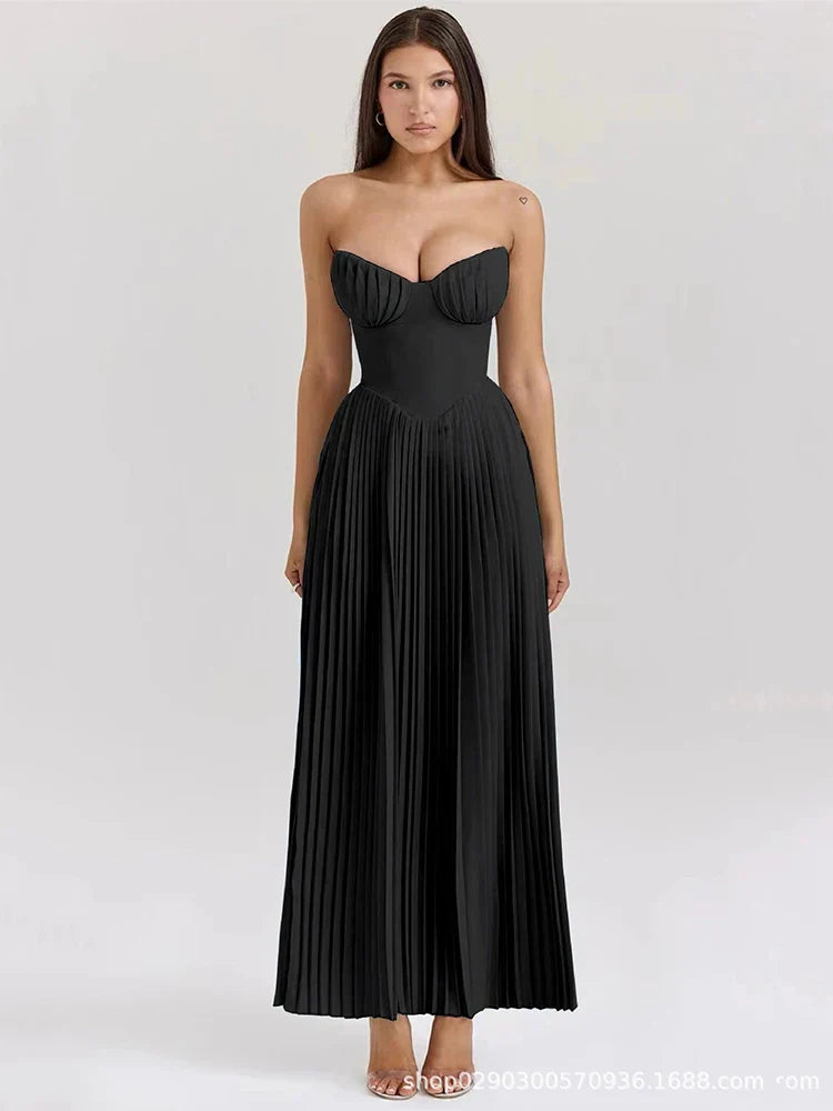 Celestia™ Strapless Pleated Dress