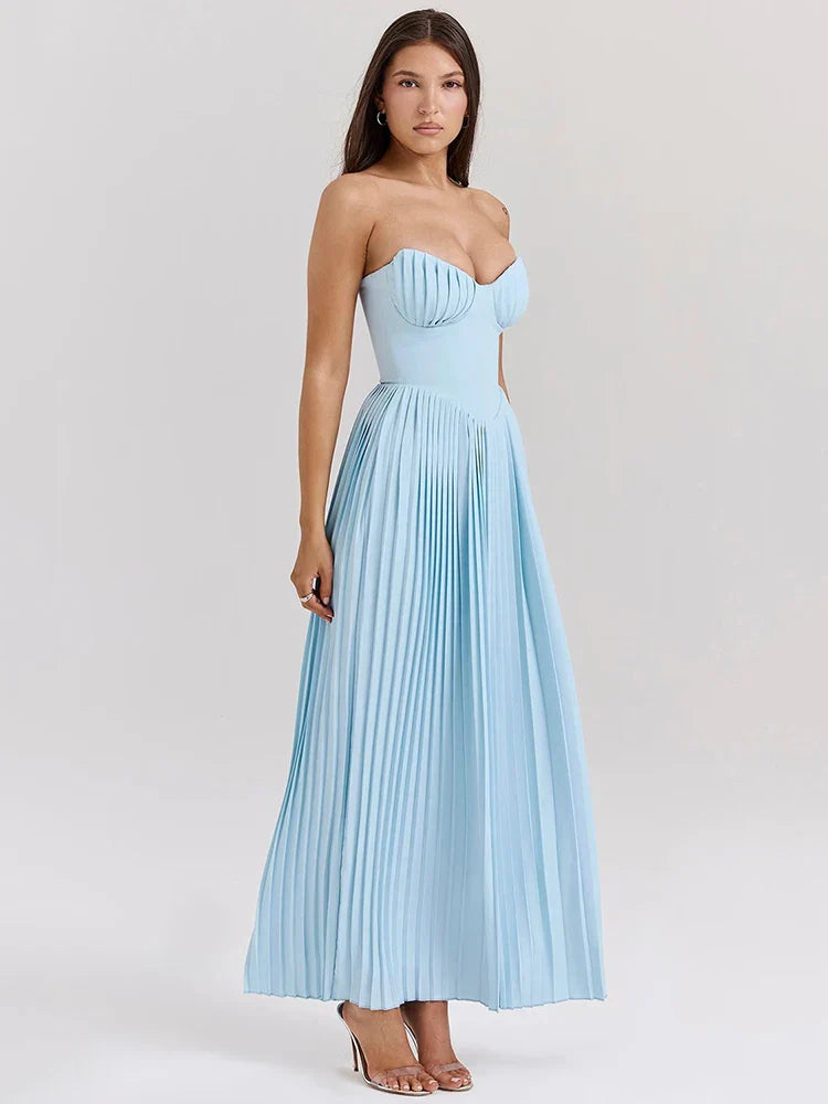 Celestia™ Strapless Pleated Dress