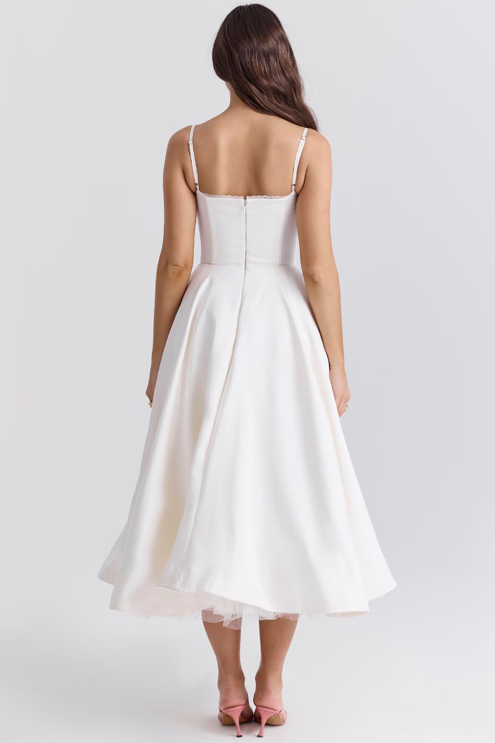 ELOVIA™ MIDI DRESS - WHITE