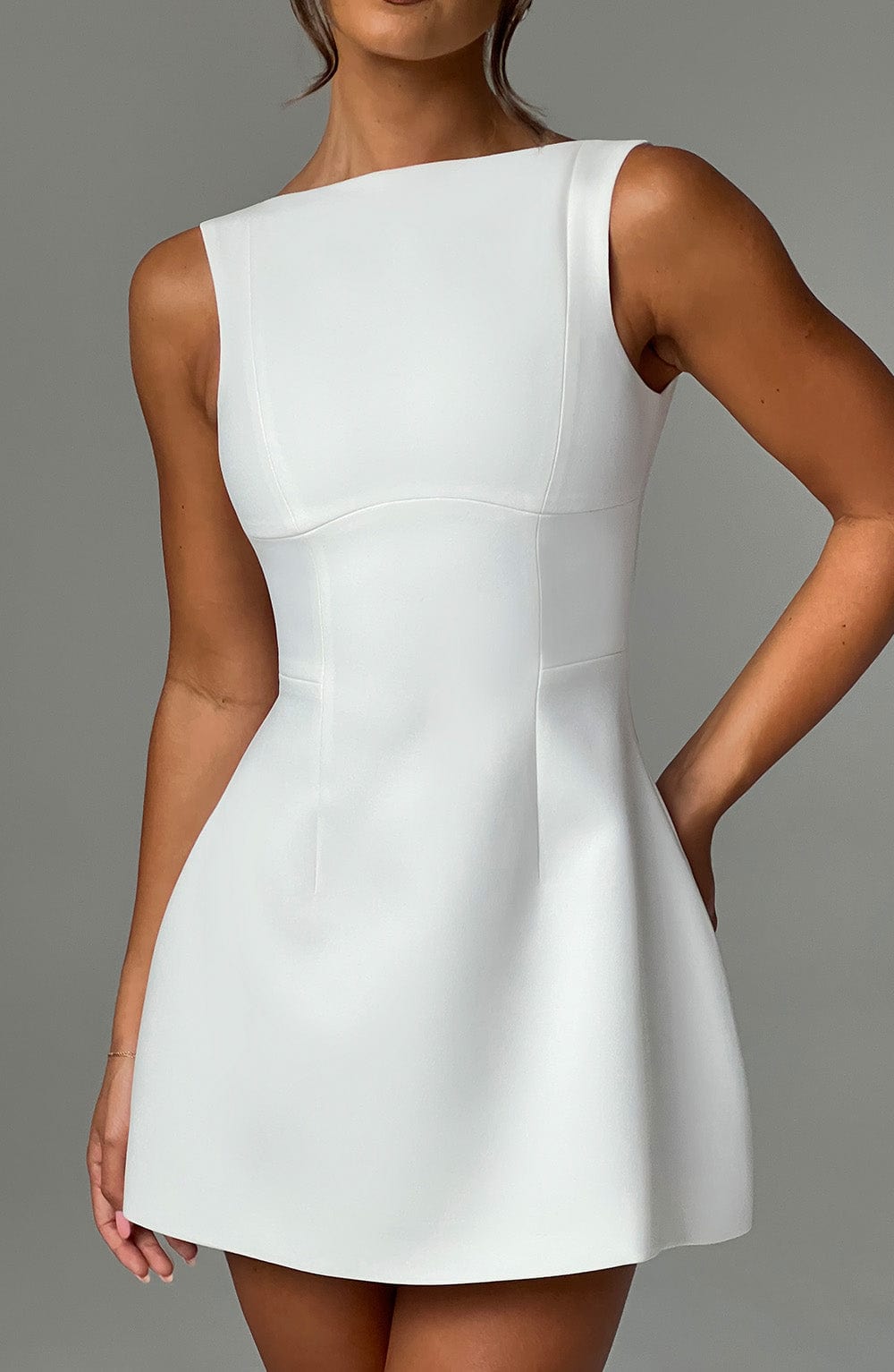 Solvienne™ Mini Dress - Ivory