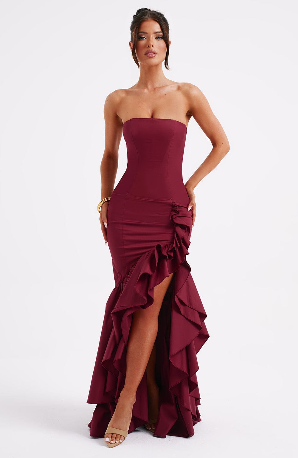 Vespera™ Maxi Dress - Burgundy