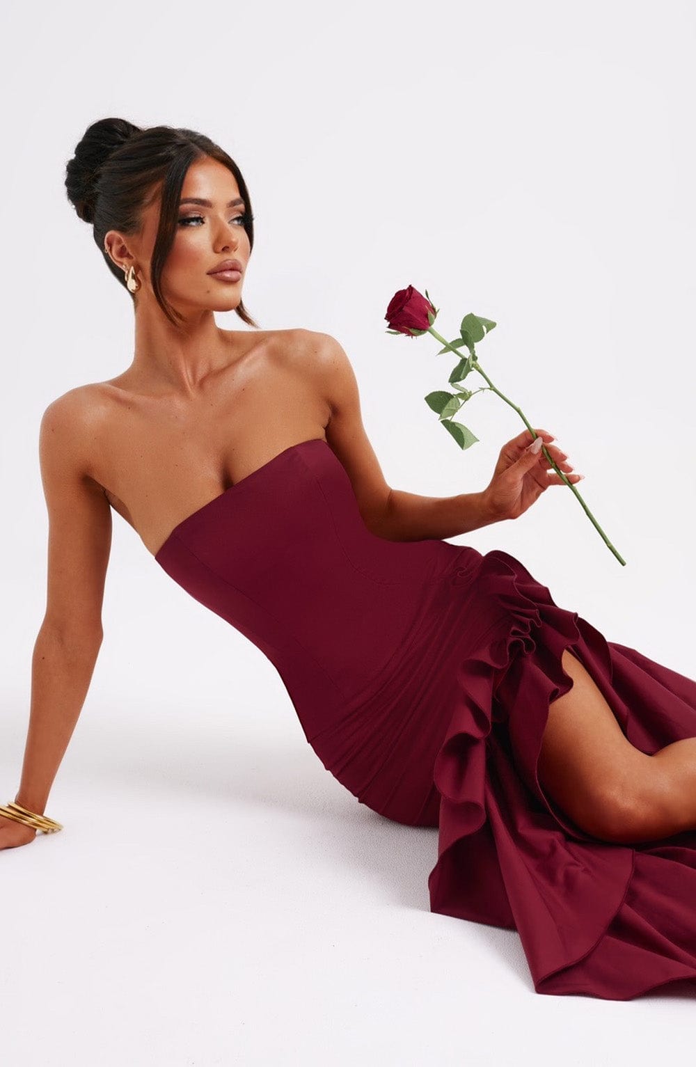 Vespera™ Maxi Dress - Burgundy