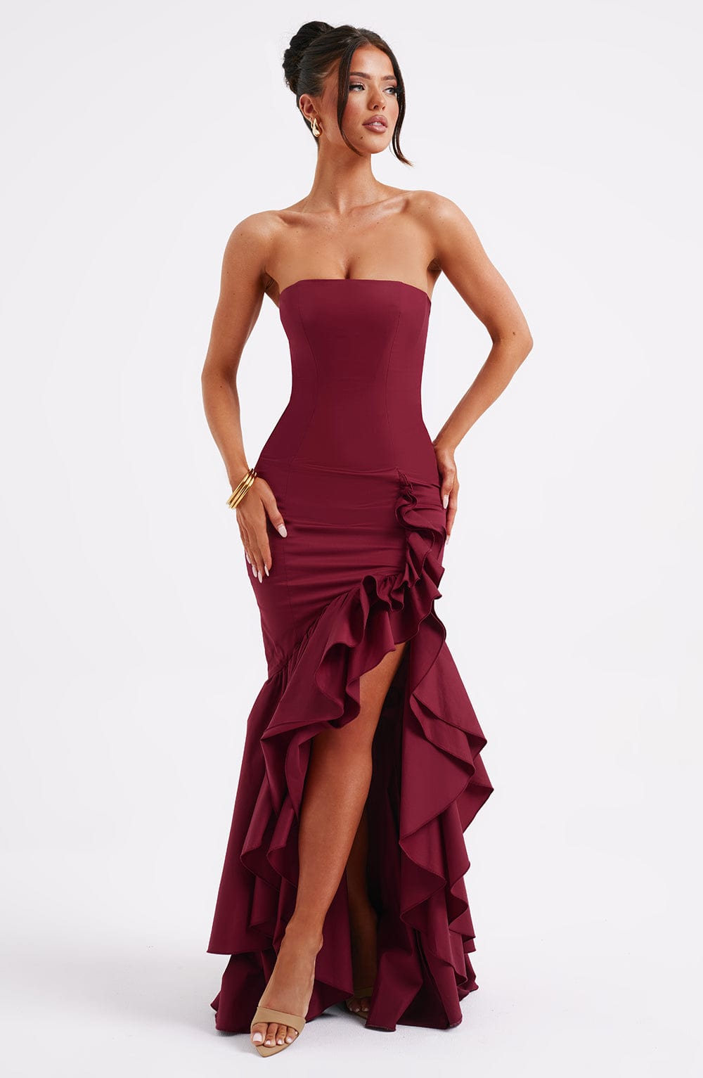 Vespera™ Maxi Dress - Burgundy