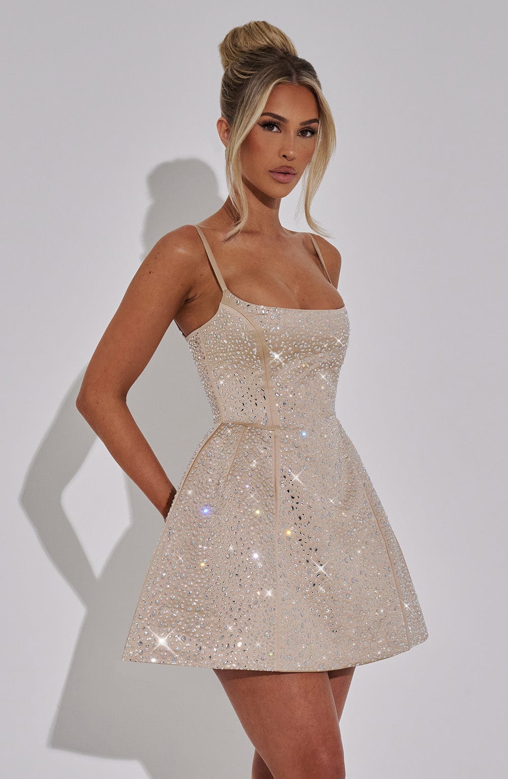 Vespera™ Mini Dress - Champagne