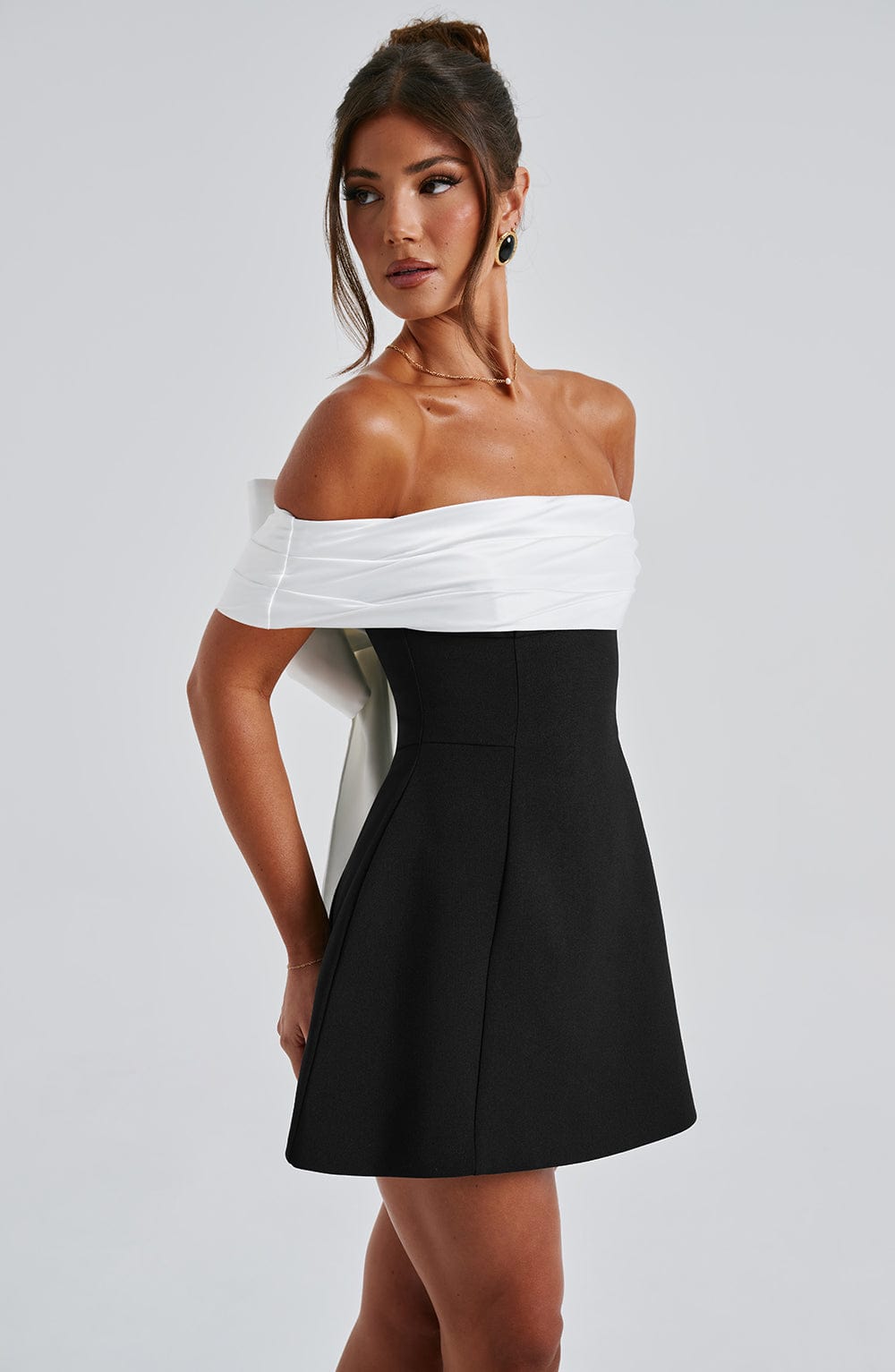 Zerelle™ Mini Dress - Black/White