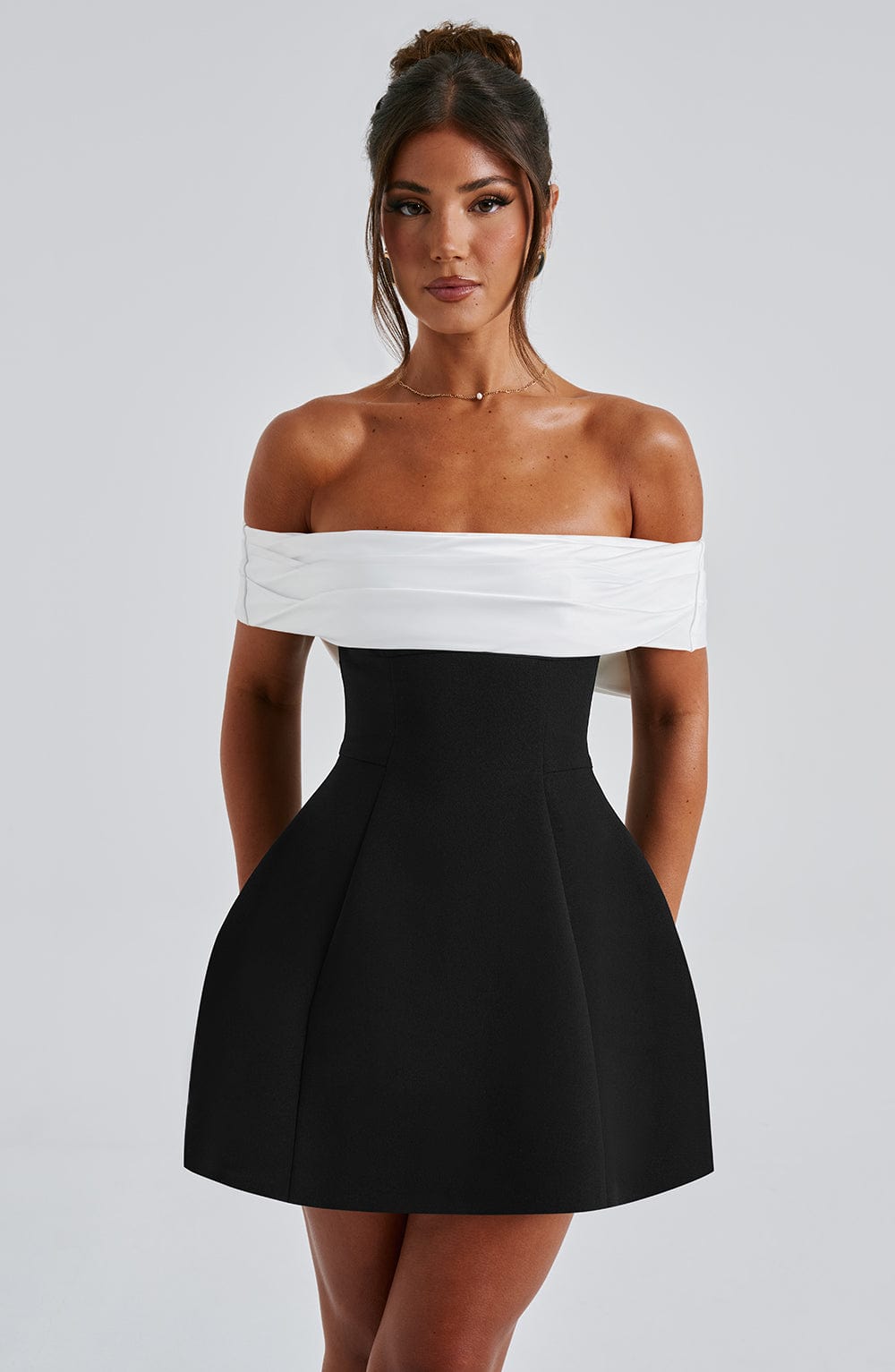 Zerelle™ Mini Dress - Black/White