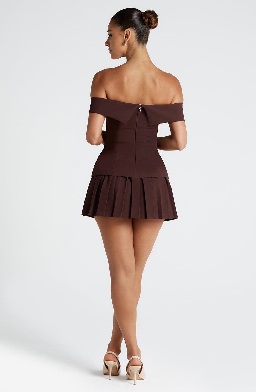 Valencia Mini Dress – Plum Brown