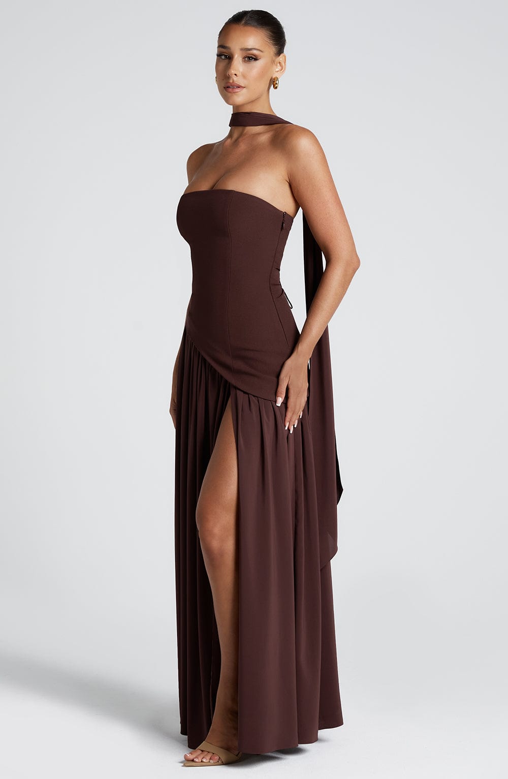 Maliyá™  Maxi Dress – Plum Brown