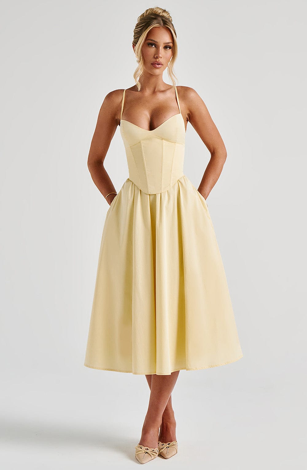 Solvienne™ Midi Dress - Lemon