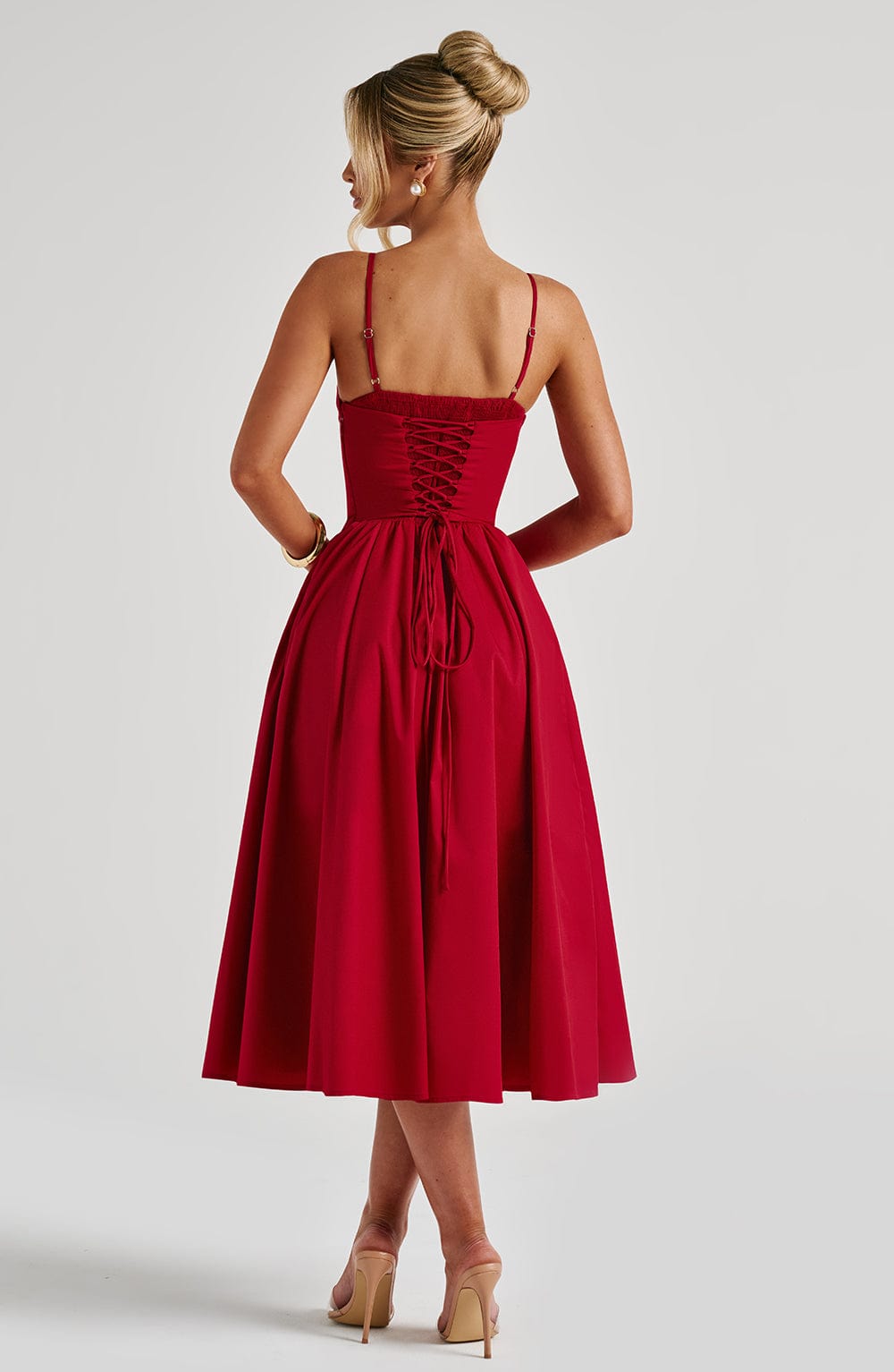 Solvienne™ Midi Dress - Red