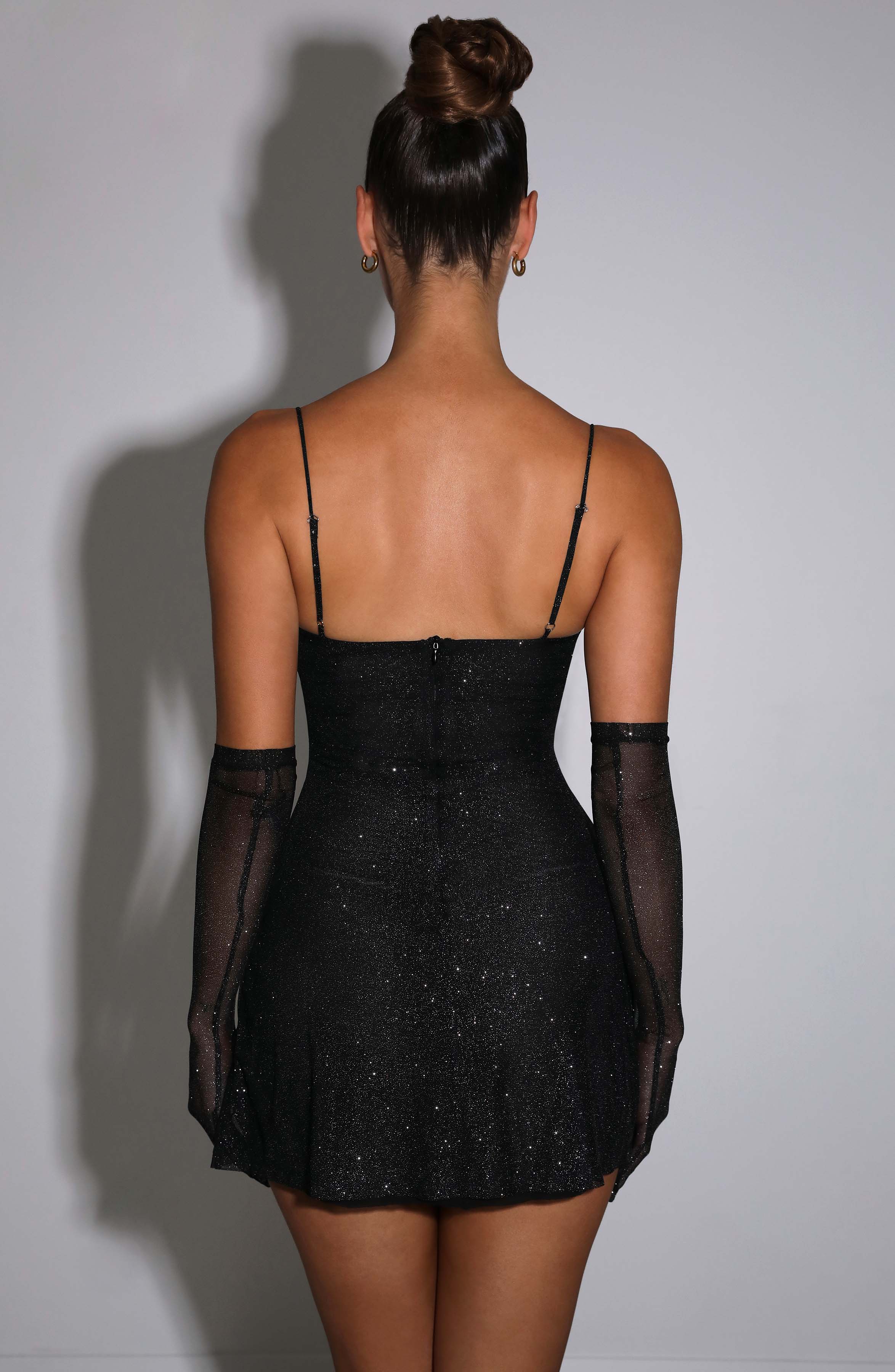 Vespera™ Mini Dress - Black Sparkle