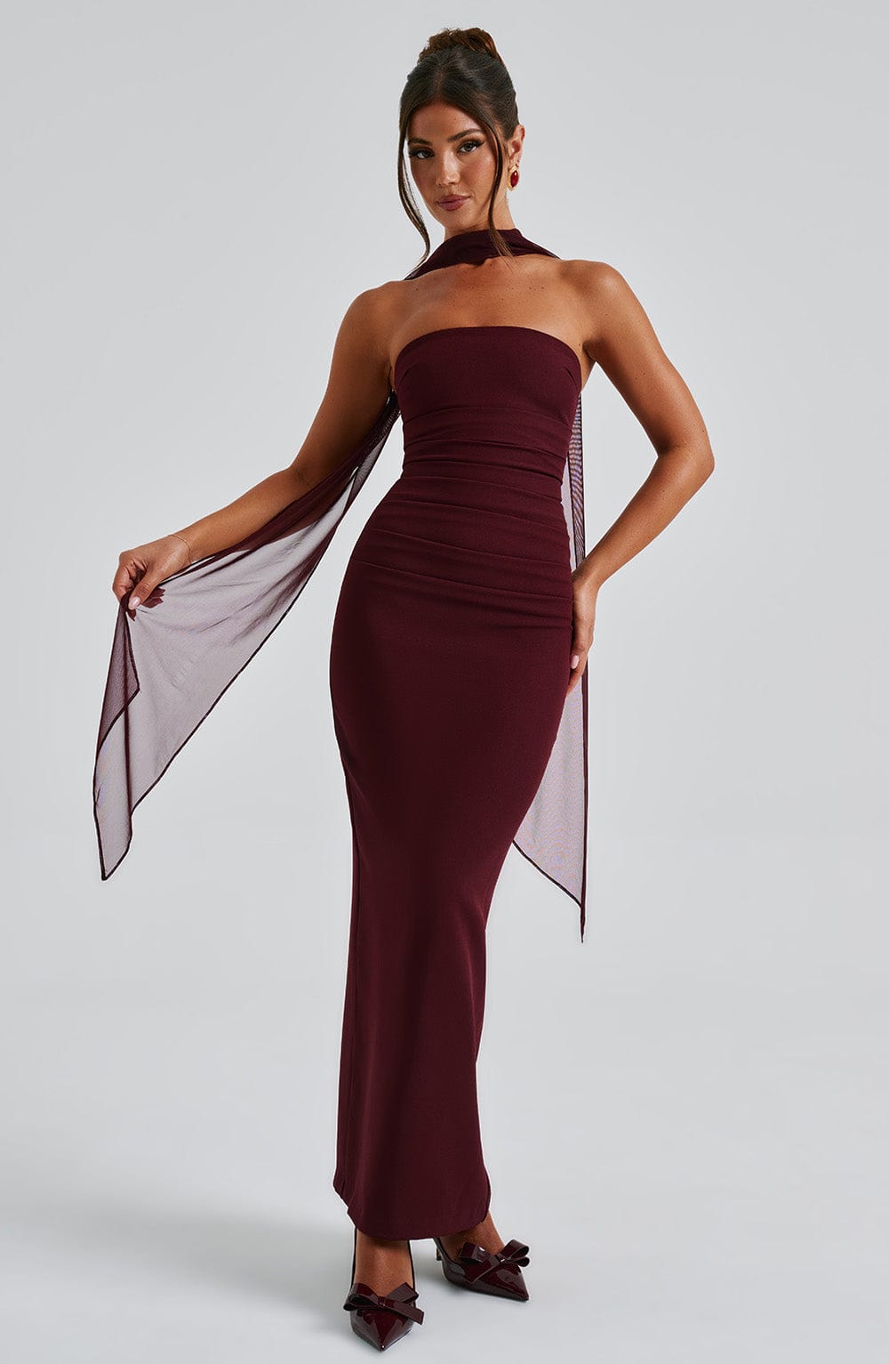 Zerelle™ Maxi Dress - Cherry Lacquer