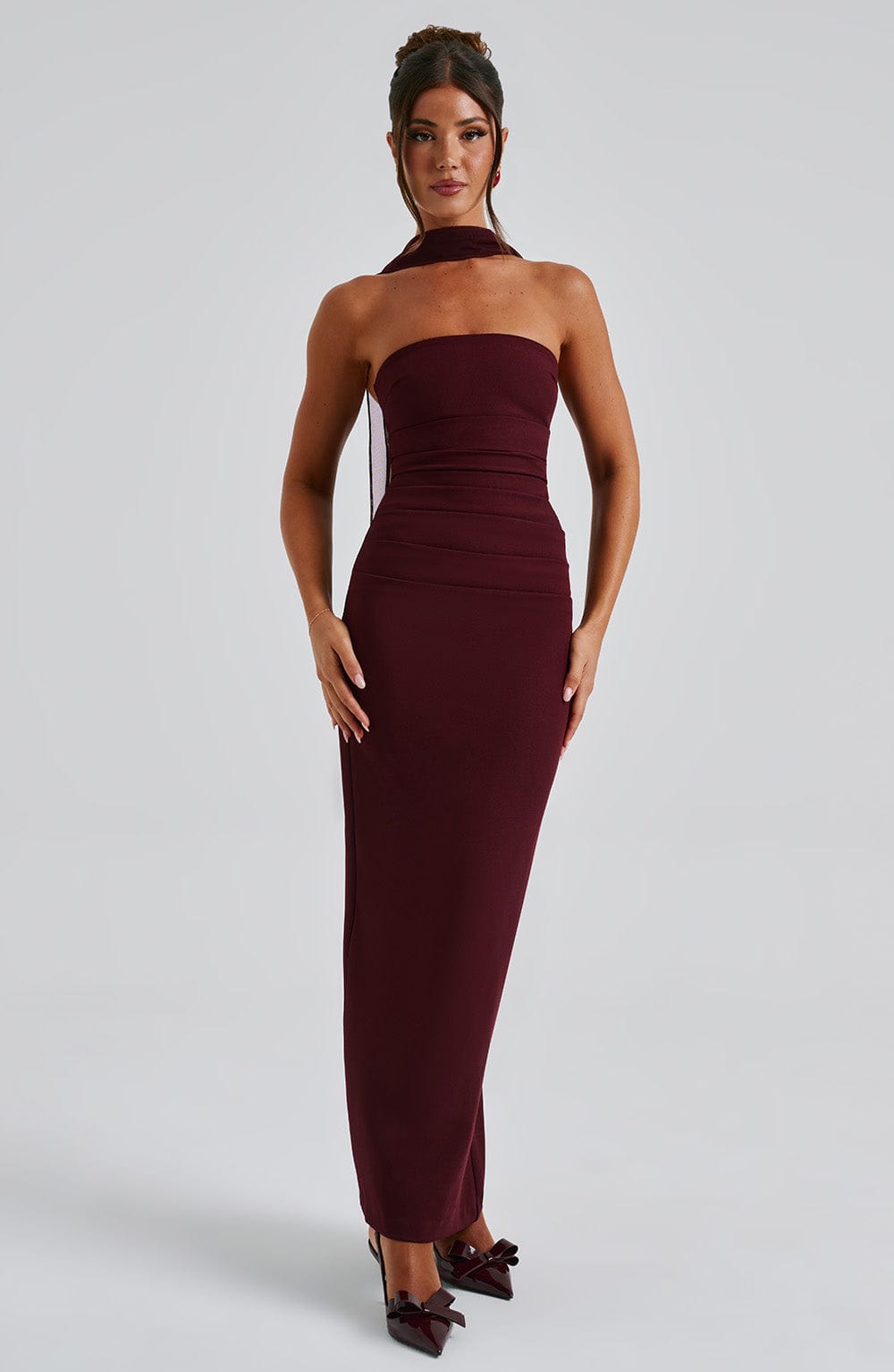 Zerelle™ Maxi Dress - Cherry Lacquer